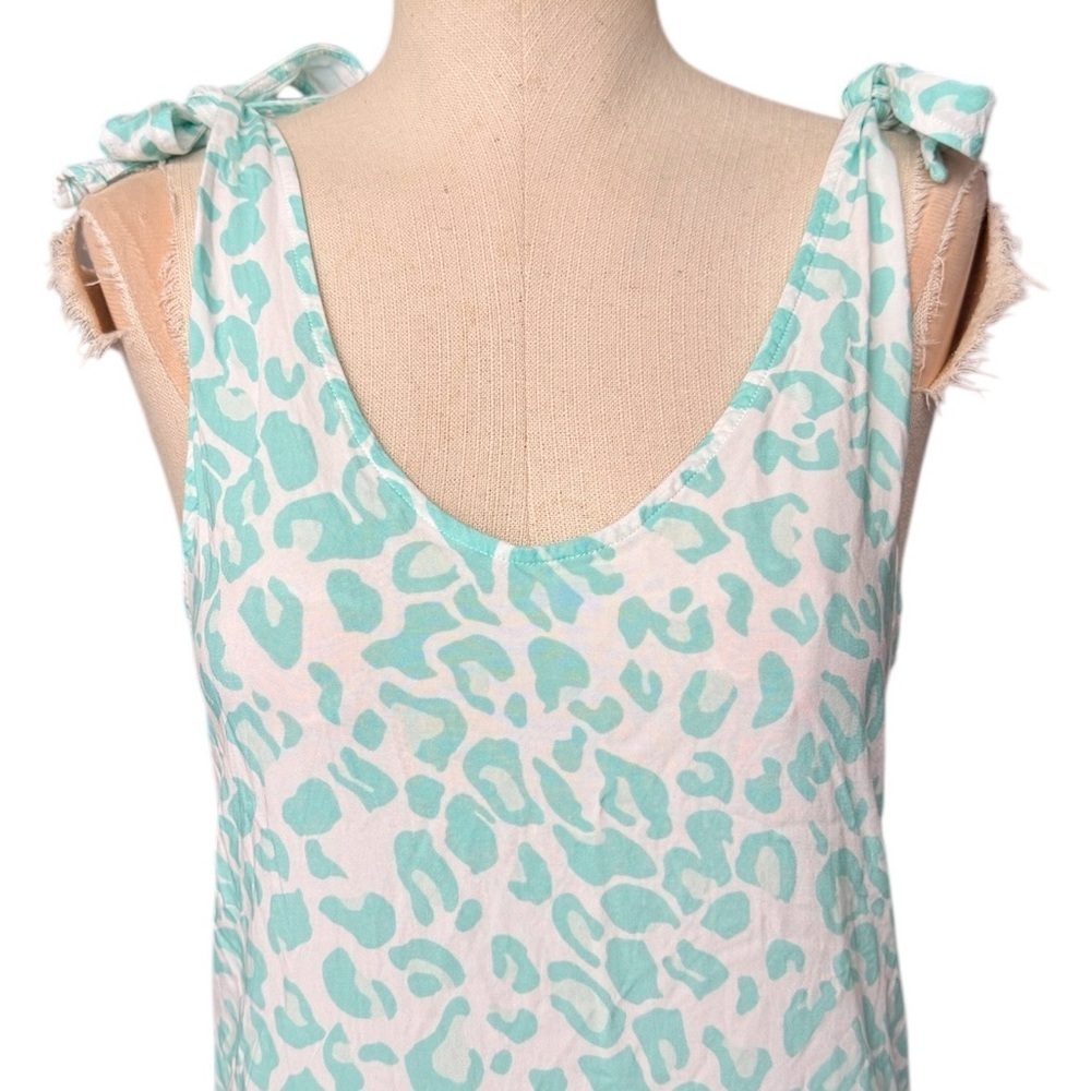 Beach Bunny Lily Maxi Dress in Aqua Leopard Small - Picture 4 of 11